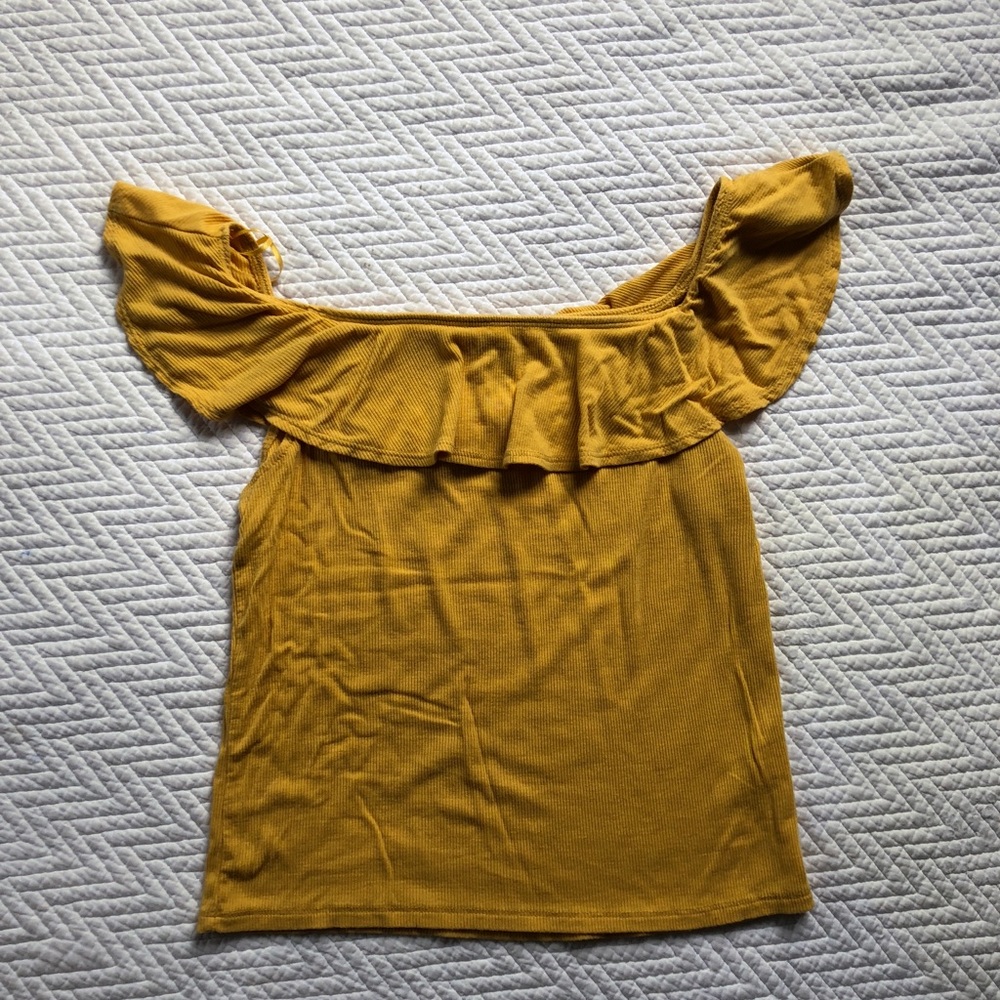 Mustard top square neck top